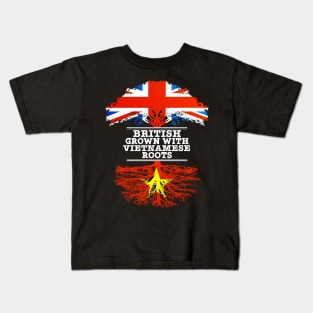 British Grown With Vietnamese Roots - Gift for Vietnamese With Roots From Vietnam Kids T-Shirt